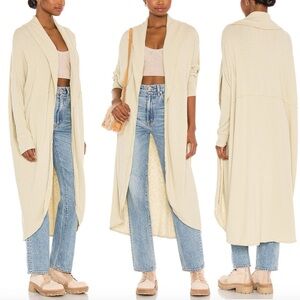 FP BEACH x FREE PEOPLE Cuddle Up Cardi Long Cardigan Sweater in Drying Palms